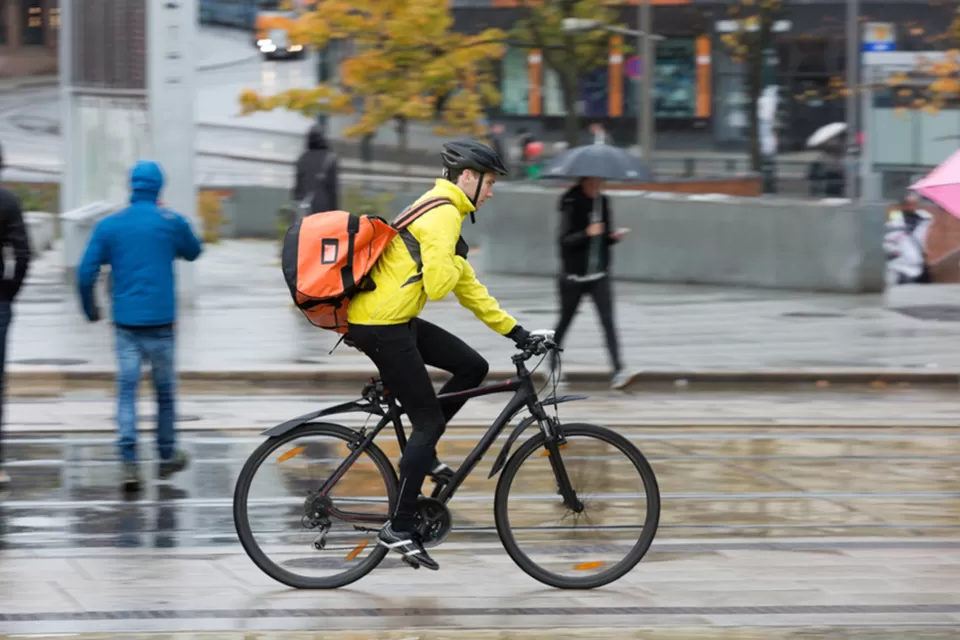 Rainy Biker